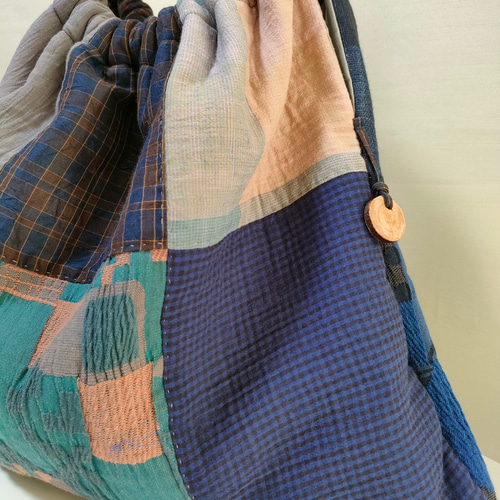 群言堂布組ハギレの秋bag オリジナル一点もの トートバッグ cm4