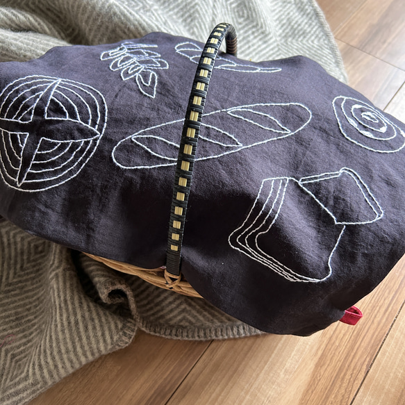 パンのオリジナルイラスト⭐︎刺繍マルチクロス① 3枚目の画像