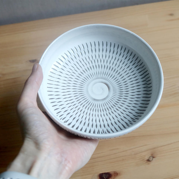 小石原焼 小石原焼き 平鉢 浅鉢 宝山窯 14.0cm 小皿 森山宝山 陶器 器 食器 houzan-005 9枚目の画像