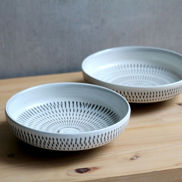 小石原焼 小石原焼き 平鉢 浅鉢 宝山窯 14.0cm 小皿 森山宝山 陶器 器 食器 houzan-005 4枚目の画像