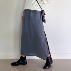 スカート見えするのに実はパンツ！　かっこいいワイドパンツ&スカート 春夏　アイスグレー  PS700 9枚目の画像