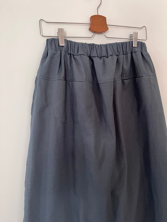 スカート見えするのに実はパンツ！　かっこいいワイドパンツ&スカート 春夏　アイスグレー  PS700 11枚目の画像