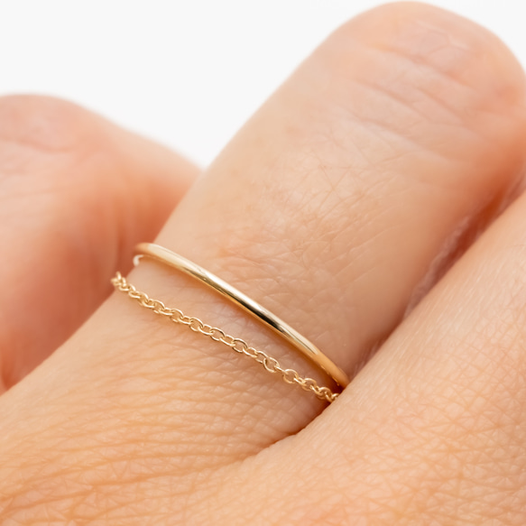 Thread chain ring plain 指輪・リング lily&co 通販 18188345｜Creema(クリーマ)