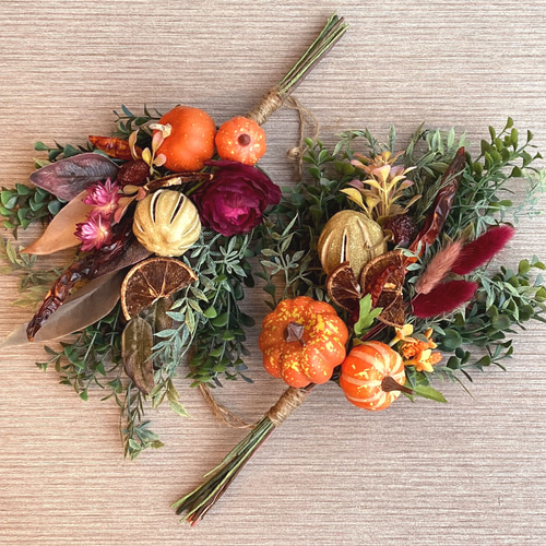 一点物【ハロウィン・Autumn】ナチュラルポプリのオータムスワッグ