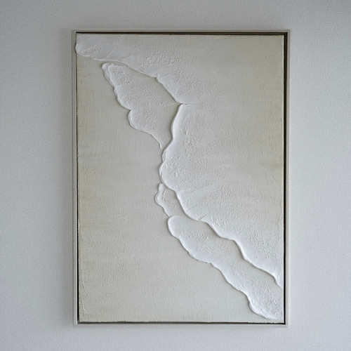 Beach -soak-】サイズオーダー 海の絵 波の絵 グレージュ ベージュ