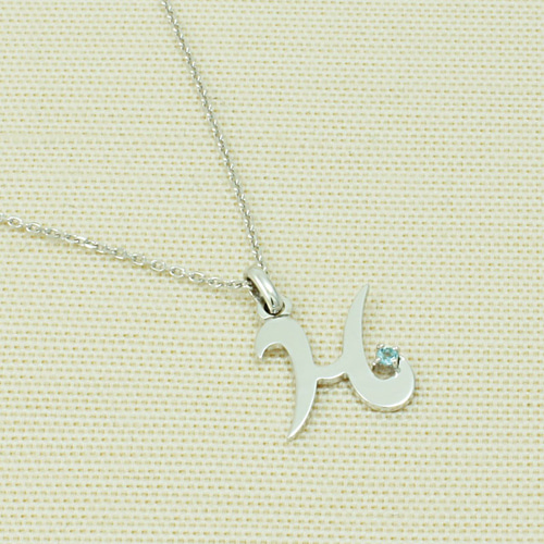 K10WG イニシャル『H』ペンダント ギフト アルファベット