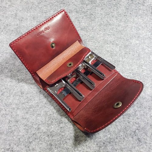 コインキャッチャー・財布[革色・ステッチ色多数有り] その他ミニ財布