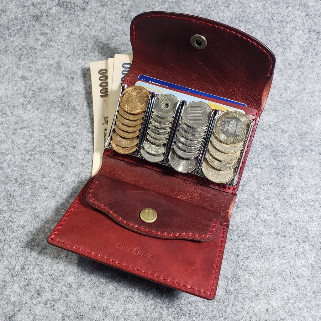 コインキャッチャー・財布[革色・ステッチ色多数有り]