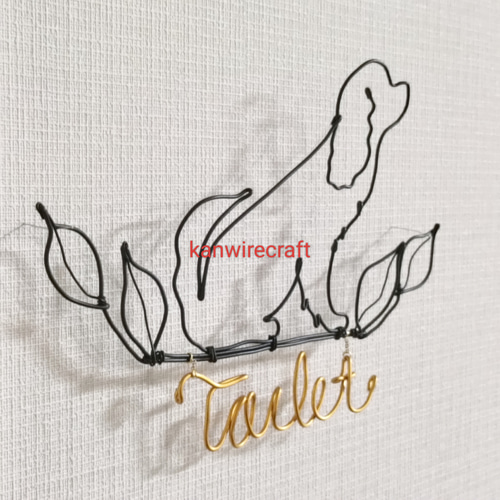 ワイヤーアート ラブラドール トイレ中