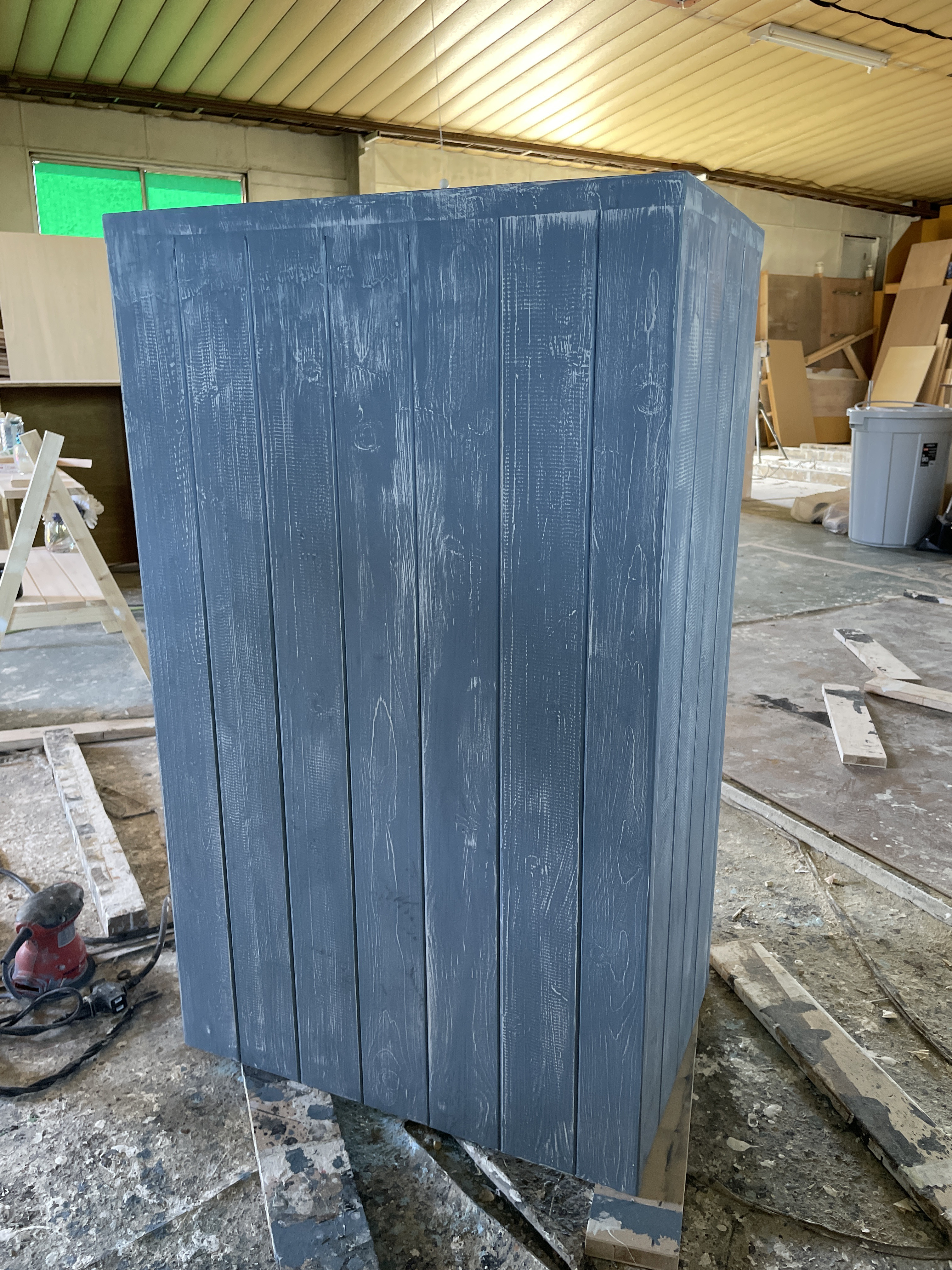 【フラット】カウンター　ブルーアンティーク　幅72✖︎高さ100✖︎奥行き38センチ