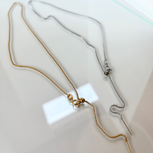 サージカルステンレス スライドネックレス ゴールド/シルバー 金属