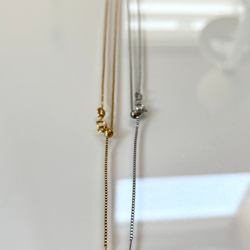 サージカルステンレス スライドネックレス ゴールド/シルバー 金属