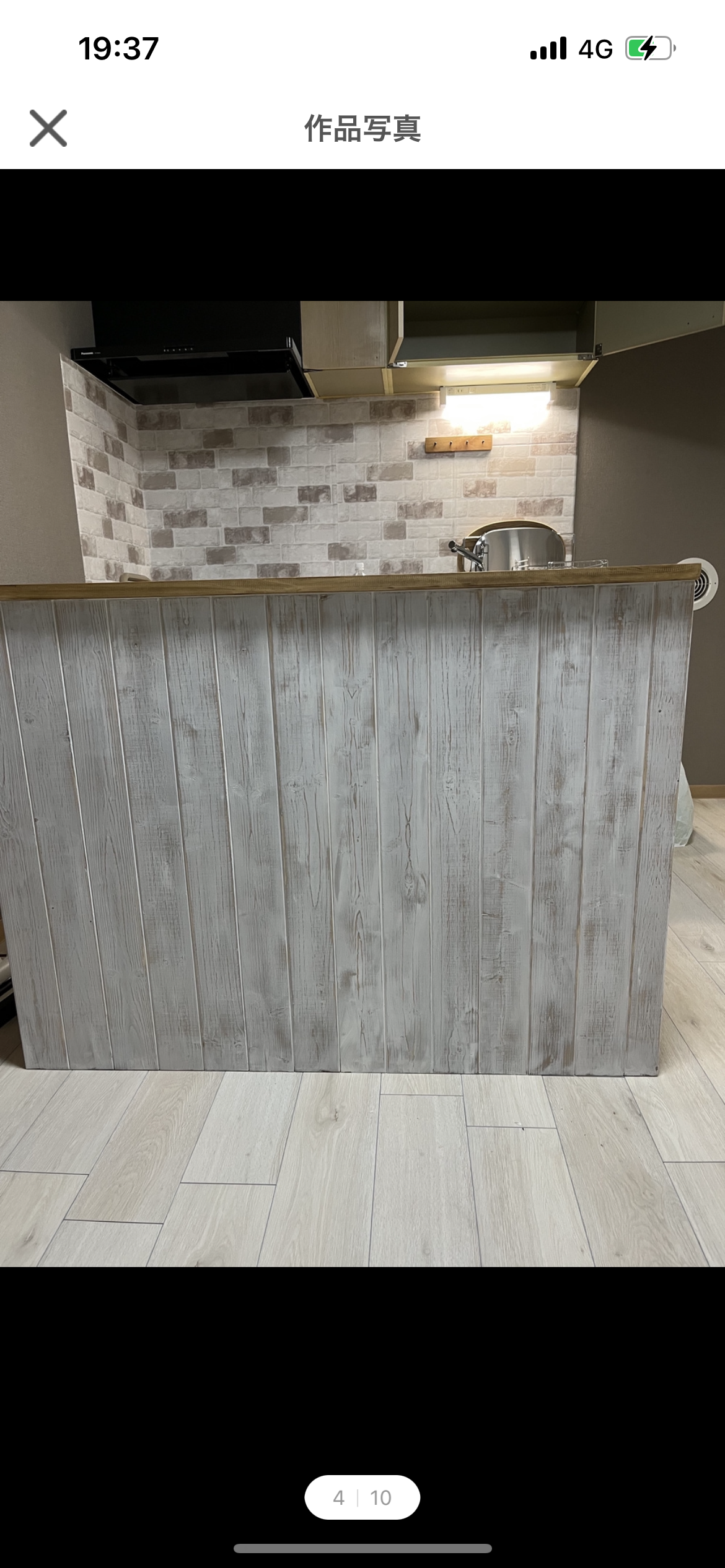 【フラット】カウンター　レジ　アンティーク調(ウォルナット＋ホワイト)　 キッチン　幅110✖︎高さ93✖︎奥行き45セ