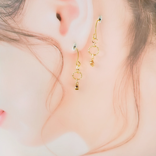 ハンドメイドピアス ピアス（フック・チェーン） m shop 通販