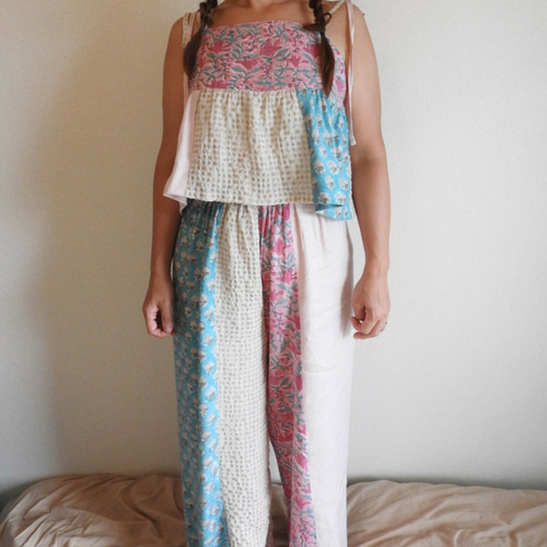 pur ブロックプリント　パンツ リスボン ディスコパンツ｜SZ BLOCKPRINTS(エスゼット ブロック