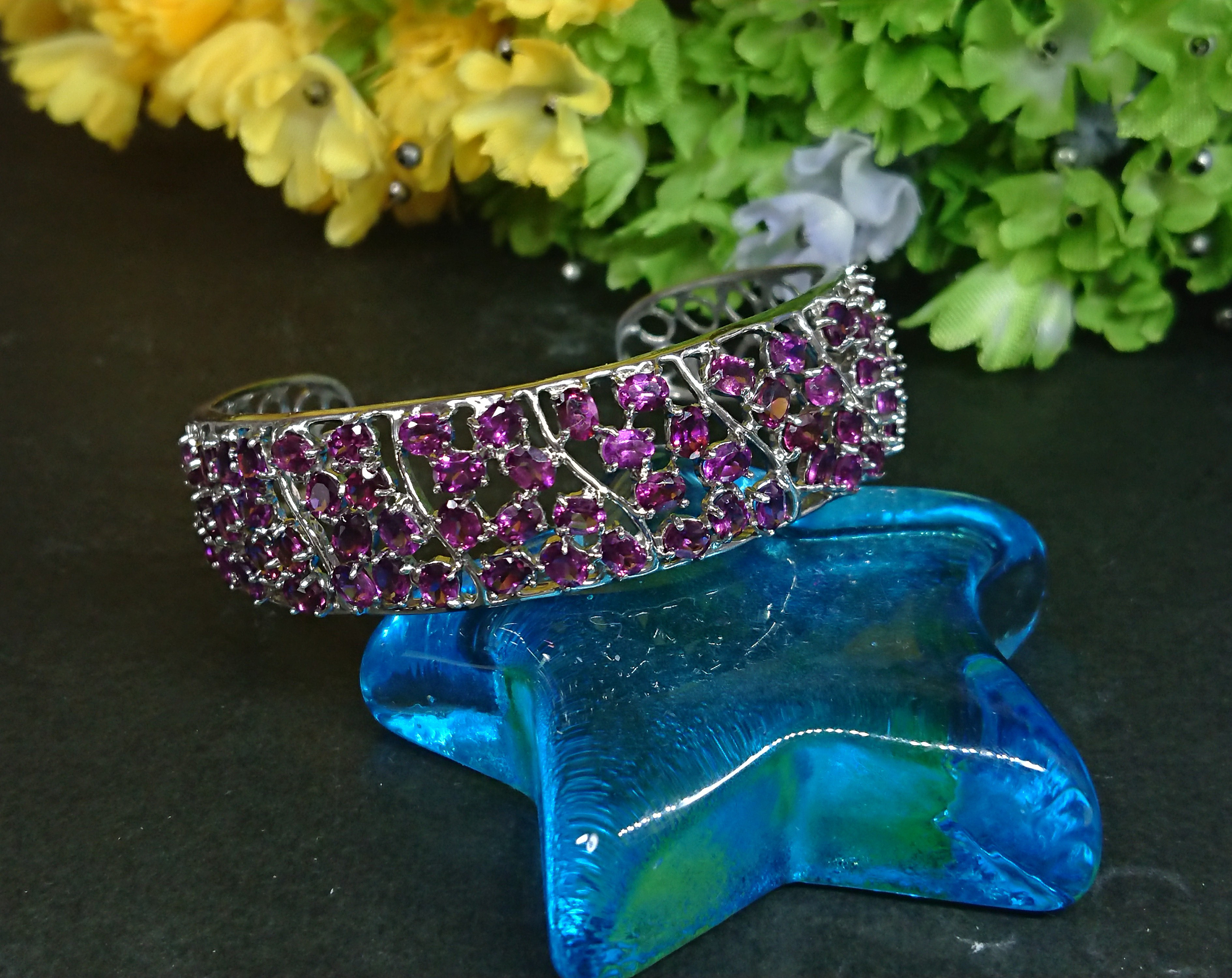 ガーネット バングル 925 ☆0192  KIRABOSHIgem