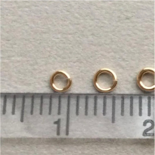 おミカン♡14kgf 20個～ 14Kgf 極小 丸カン 2.5mm 線径0.5mm 金具・チェーン M