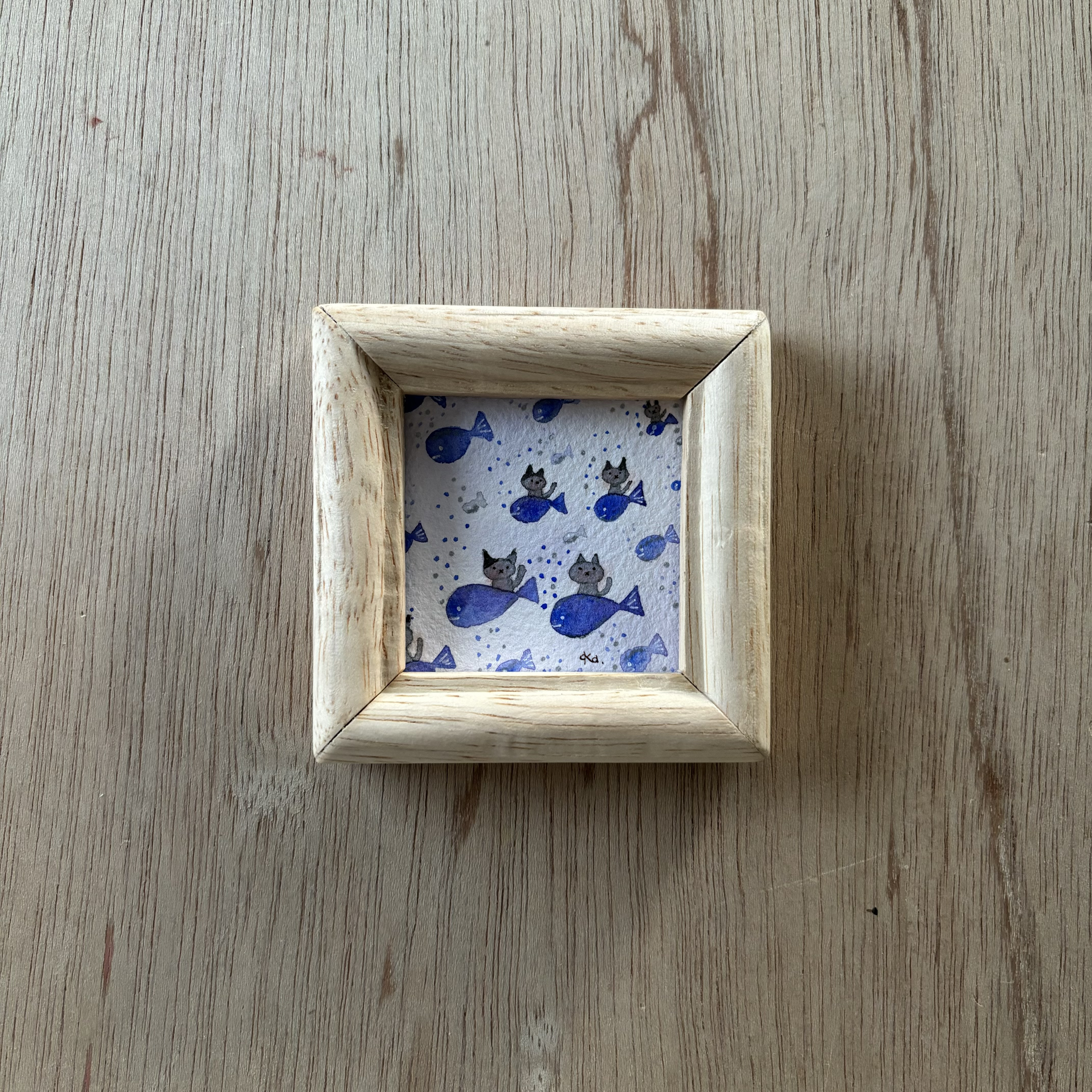 「cat dream」ミニ額　原画