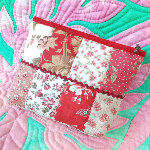 再販【作成キット】パッチワークキット キルトポーチ modaフレンチ