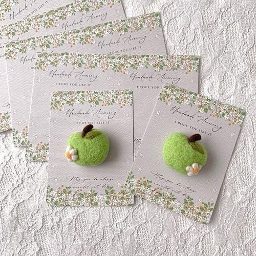 アクセサリー台紙2サイズセット34/green/カスミソウ/ミモザ/D708,709  