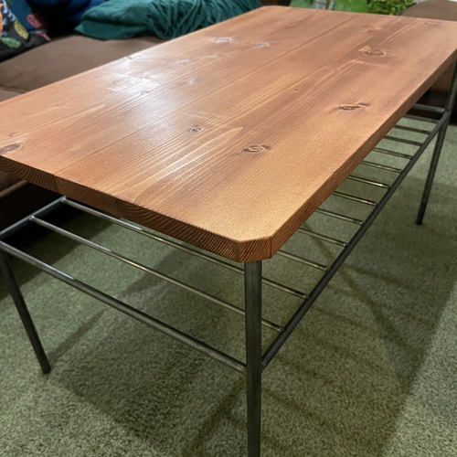 【一点物】ハンドメイド　テーブル カフェテーブル　ローテーブル　アイアン家具 アイアンローテーブル カフェテーブル アイアン家具 ローテーブル