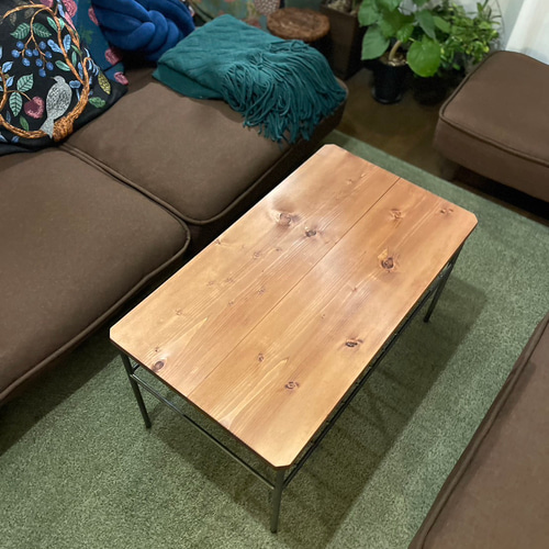 【一点物】ハンドメイド　テーブル カフェテーブル　ローテーブル　アイアン家具 アイアンローテーブル カフェテーブル アイアン家具 ローテーブル
