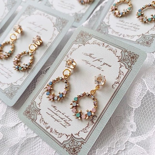 ｎ　✾　SP-5-59　アクセサリー台紙　リピートオーダー 箔押しアクセサリー台紙オーダー//IRODORI paper