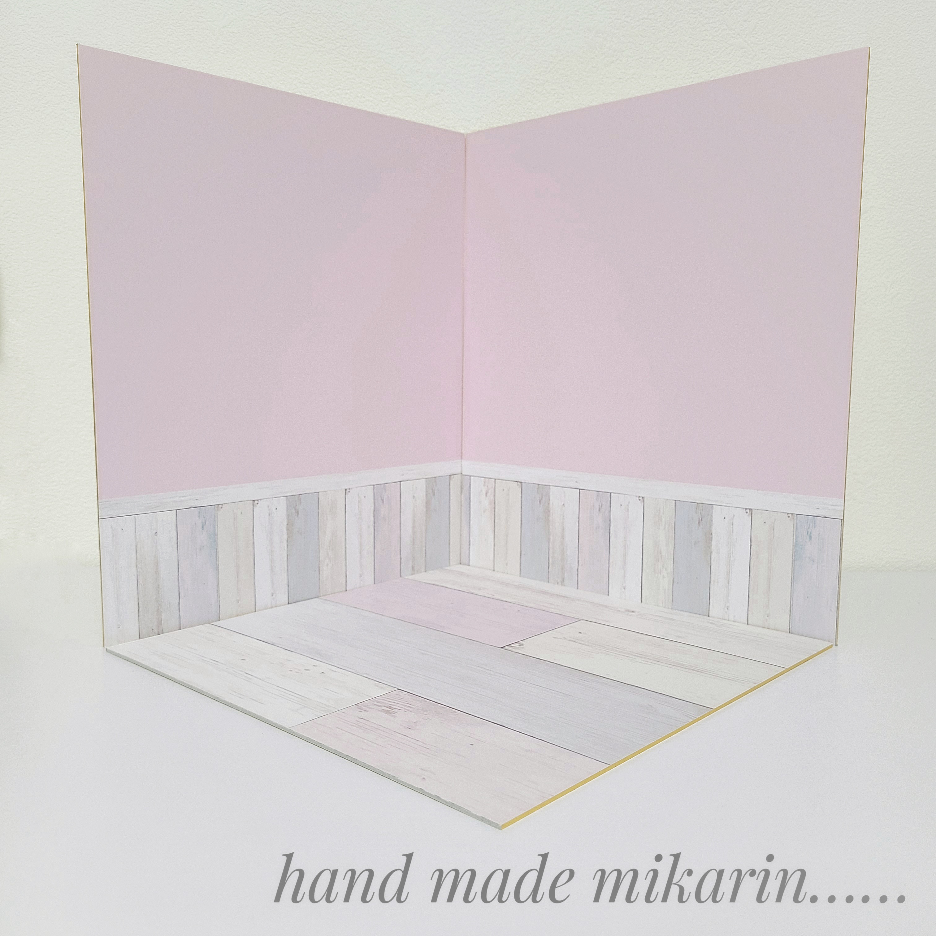 ドールハウス 撮影ボード【背景パネル】フィッティングルーム 撮影用背景ボード（ピンクシャビー）【ドールハウス】 その他