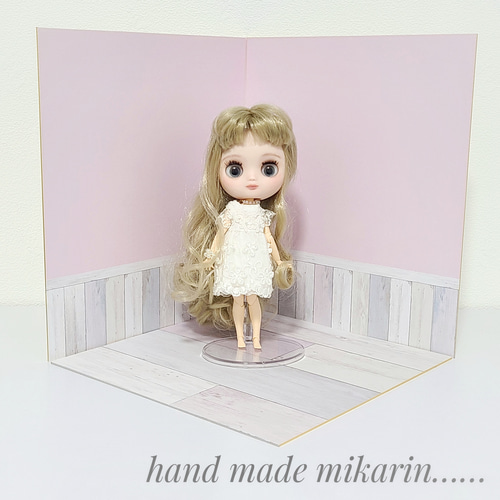 撮影用背景ボード（ピンクシャビー）【ドールハウス】 その他