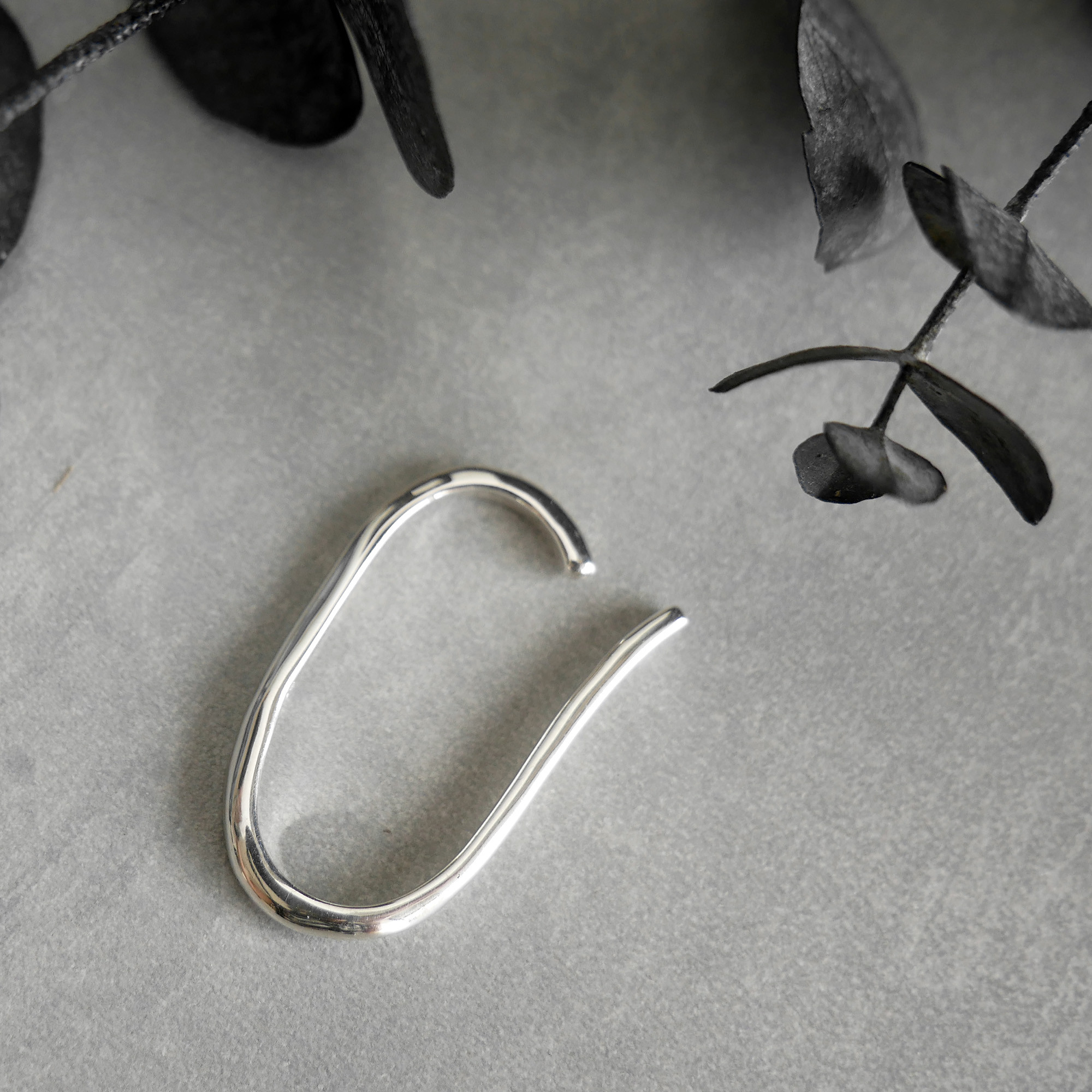 【再販】スワッグイヤカフ オーバルナローL / silver　C139