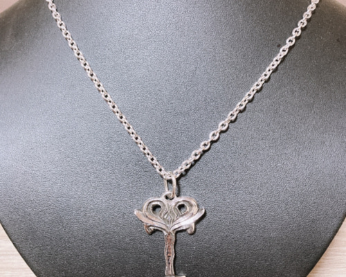 ハートイン・キーPendant Silver925＋50cmあずきチェーン付き  