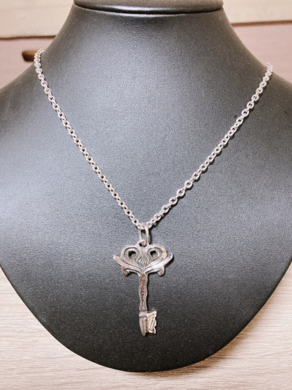 ハートイン・キーPendant Silver925＋50cmあずきチェーン付き  