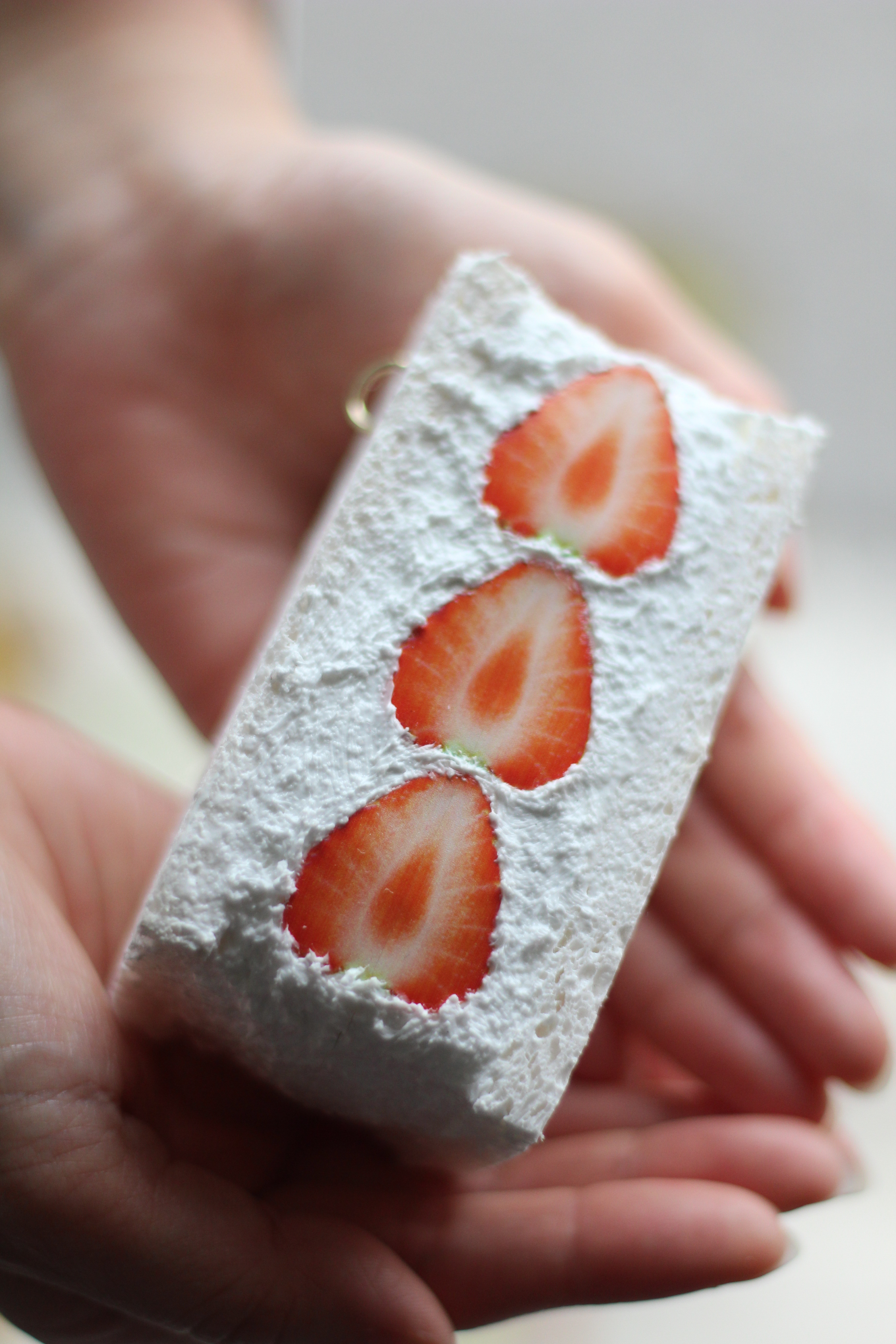 【キーリングハンガー付ポーチ】苺サンドイッチ