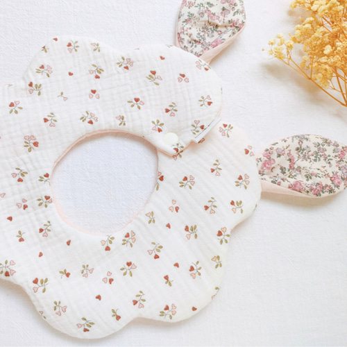 ハンドメイドスタイ　うさみみスタイ 型紙あり》うさ耳付きスタイの作り方 まんまるスタイ 自分で作る