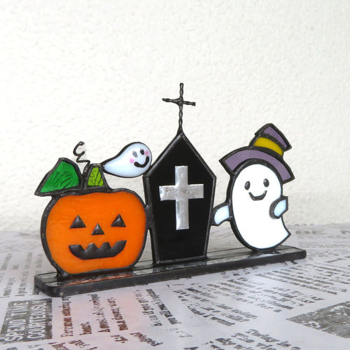 ステンドグラス ハロウィン オバケ お墓 かぼちゃ その他インテリア
