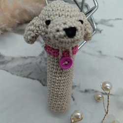 【送料無料】ラブちゃん（ベージュ）　リップケース バックチャーム 2枚目の画像