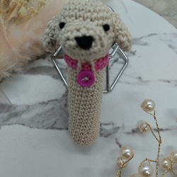 【送料無料】ラブちゃん（ベージュ）　リップケース バックチャーム 4枚目の画像