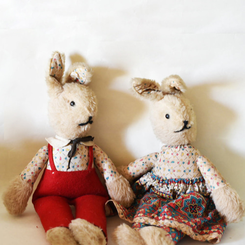 英国アンティーク ぬいぐるみ うさぎの女の子【s0188】 ぬいぐるみ