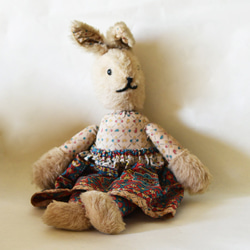 英国アンティーク ぬいぐるみ うさぎの女の子【s0188】 ぬいぐるみ