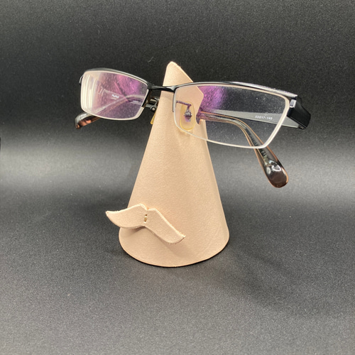 眼鏡メガネスタンドサングラス本革レザーおしゃれシンプルコンパクト髭