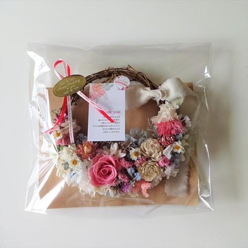 薔薇とカラーのリース 28cm 花摘みリース リース chloe misaki 通販
