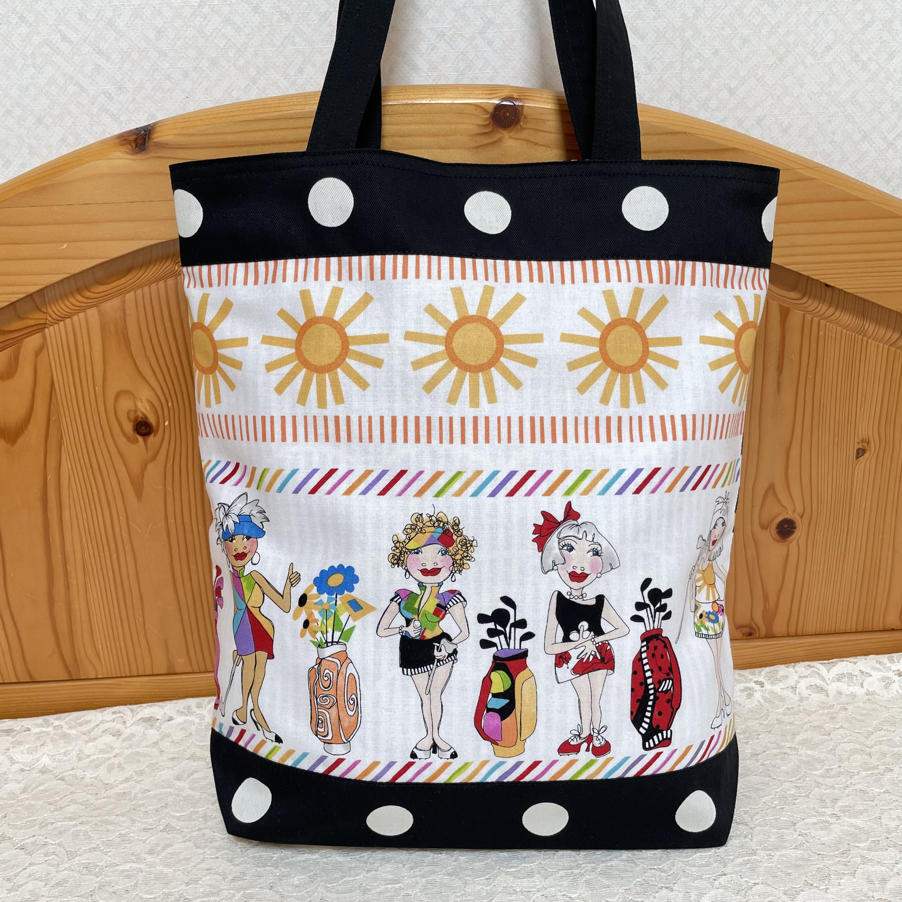 超歓迎された ☆ロラライハリス☆ トートバッグ カートバッグ ゴルフ パネル キルトバッグ トートバッグ