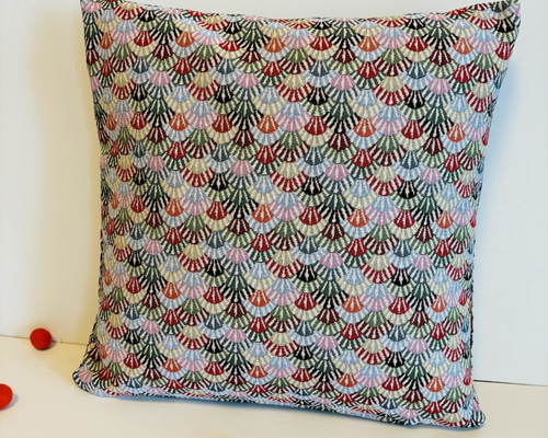 ゴブラン織クッションカバーフェザークッション３枚　新品 SALE】クッションカバー 45×45 フェザー グレー | 中矢パイル