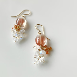 プルメリア様　宝石質✨オレゴンサンストーン　ピアス　14kg プルメリア様 宝石質✨オレゴンサンストーン ピアス 14kg