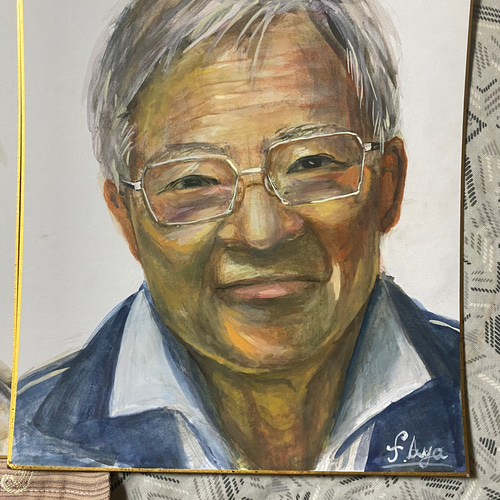 水彩画　アート　ポスター　似顔絵 AI水彩画似顔絵｜やわらかタッチで自分だけのアート（1名用） 写真