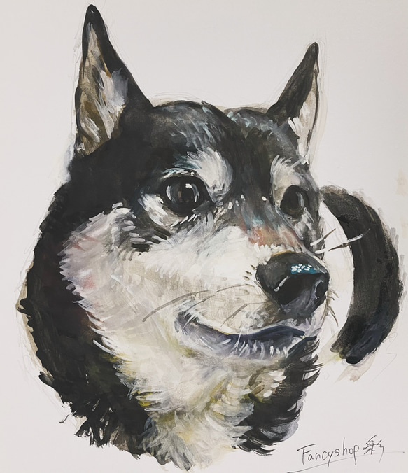 透明水彩似顔絵（うちの子、ペット、ワンちゃん、猫ちゃん、ご家族