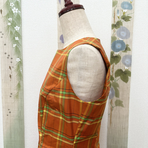 大島紬プリンセスラインワンピース 常夏月 ワンピース Lotus*Musashi  