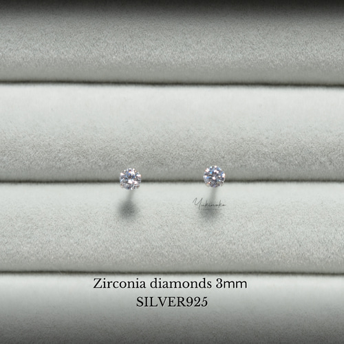 P065【エレガント】フープピアスCZダイヤ人気S925シルバー