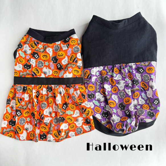 犬服　ハロウィン　バルーンワンピース 完成品】犬服 ハロウィン🎃バルーンワンピ - Miyume Dog GALLERY
