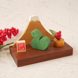 【2025年ぷち干支】ぷちへび（巳）とぷち富士の干支飾り 5枚目の画像